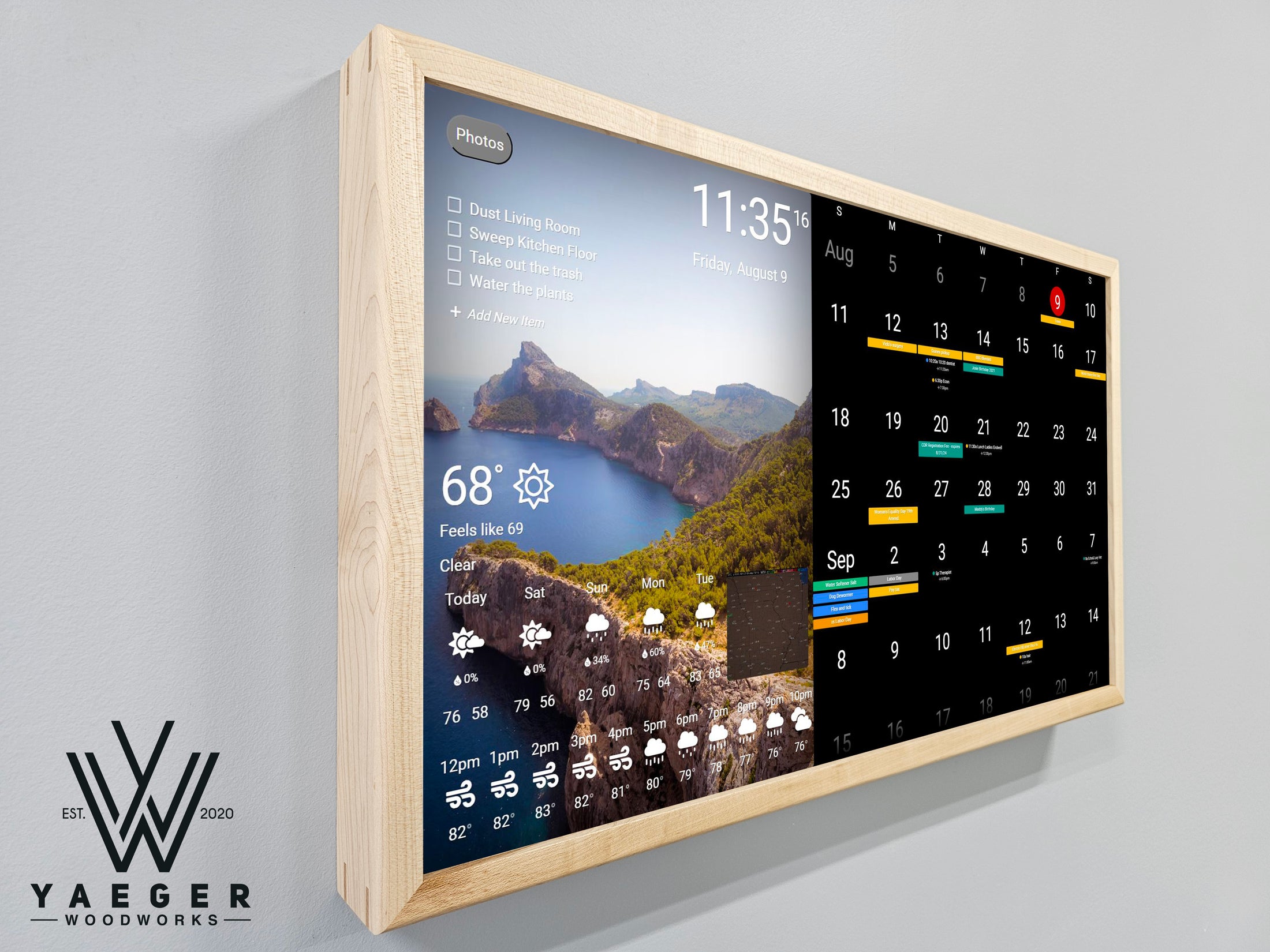27in Touchscreen Smart Calendar / Dakboard/ Smart Wall Display / Photo