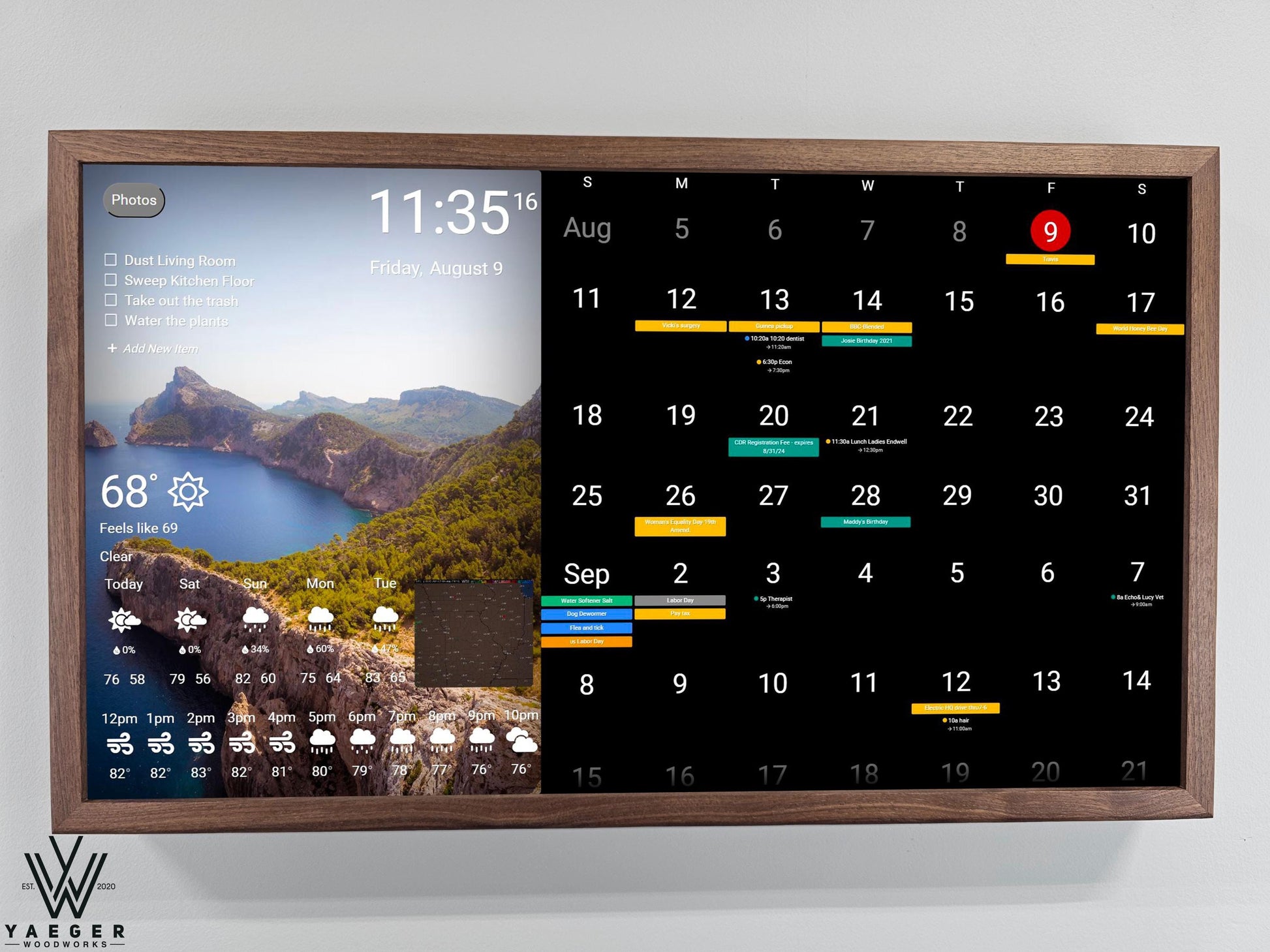 24in Touchscreen Smart Calendar / Dakboard/ Smart Wall Display / Photo Viewer