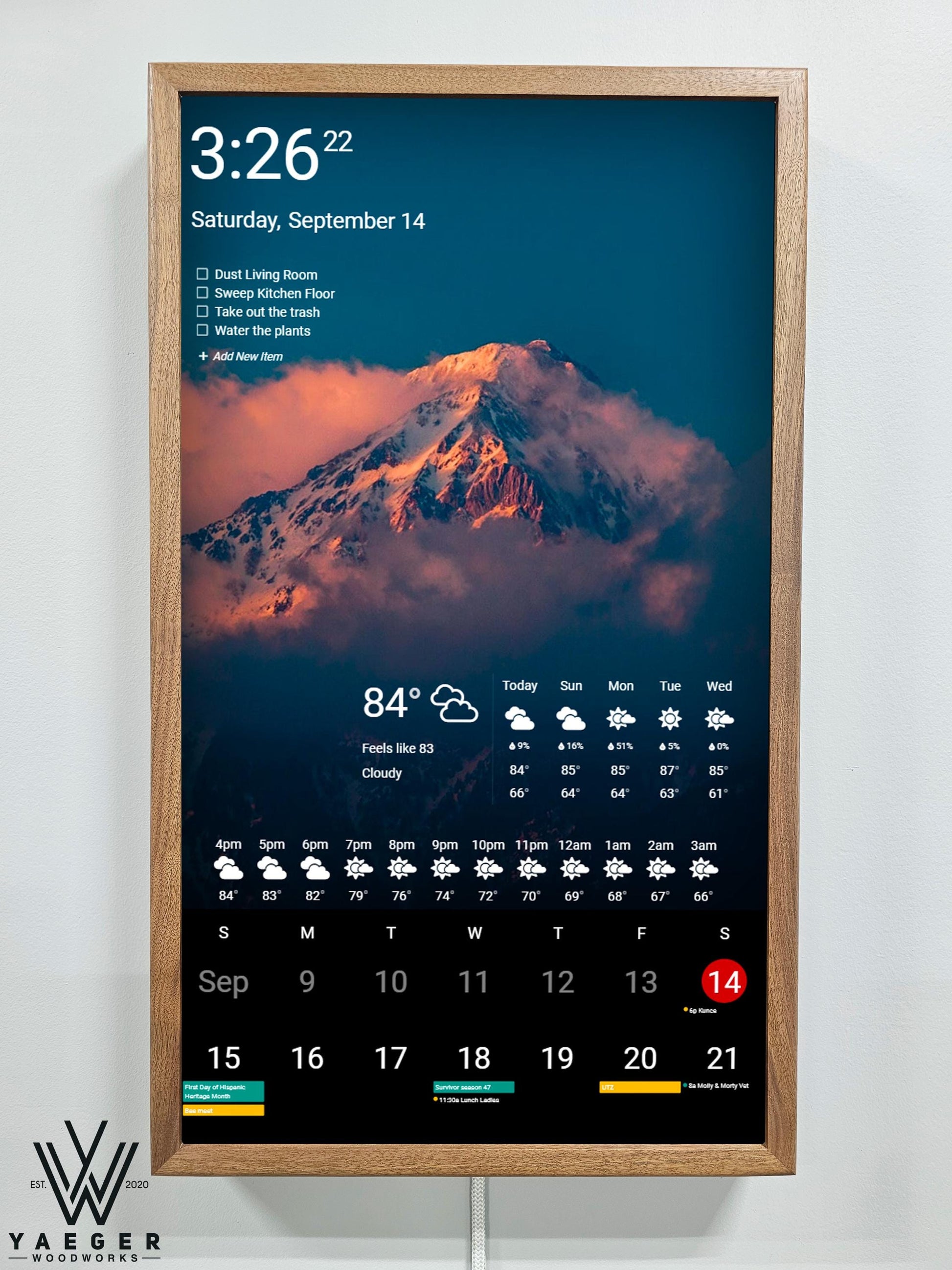 24in Touchscreen Smart Calendar / Dakboard/ Smart Wall Display / Photo Viewer