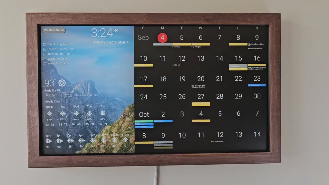 27in Touchscreen Smart Calendar / Dakboard/ Smart Wall Display / Photo 27in Touchscreen Smart Calendar / Dakboard/ Smart Wall Display / Photo