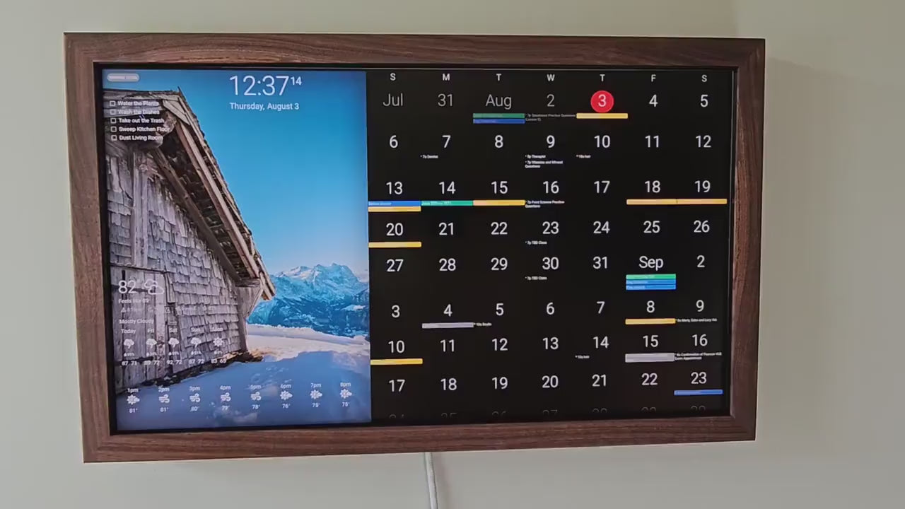 32in Touchscreen Smart Calendar / Smart Home Control Center / Dakboard