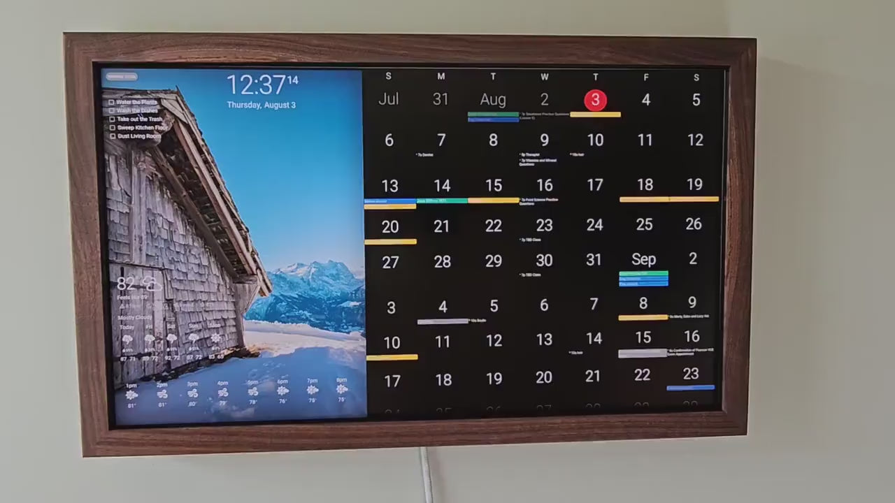 32in Touchscreen 4K Smart Calendar / Smart Home Control Center / Dakboard